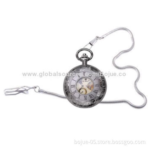 Pocket Watch, Mechanical Movement with CE/RoHS Mark, Gold Pocket Watch